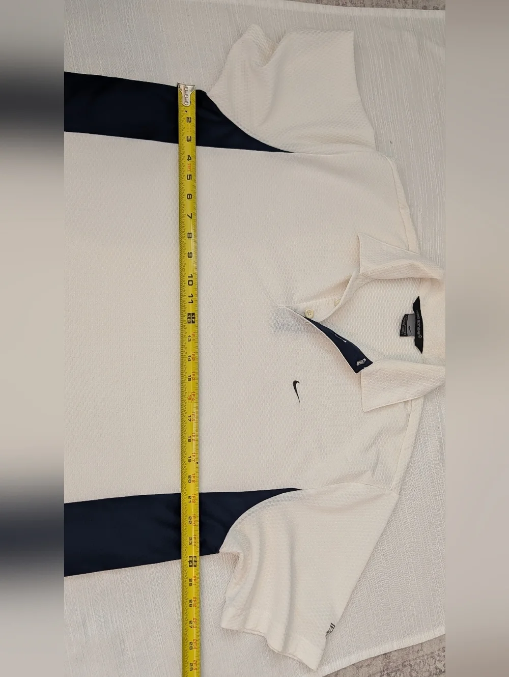Nike Sphere Men Polo Shirt Size L White  & Blue
